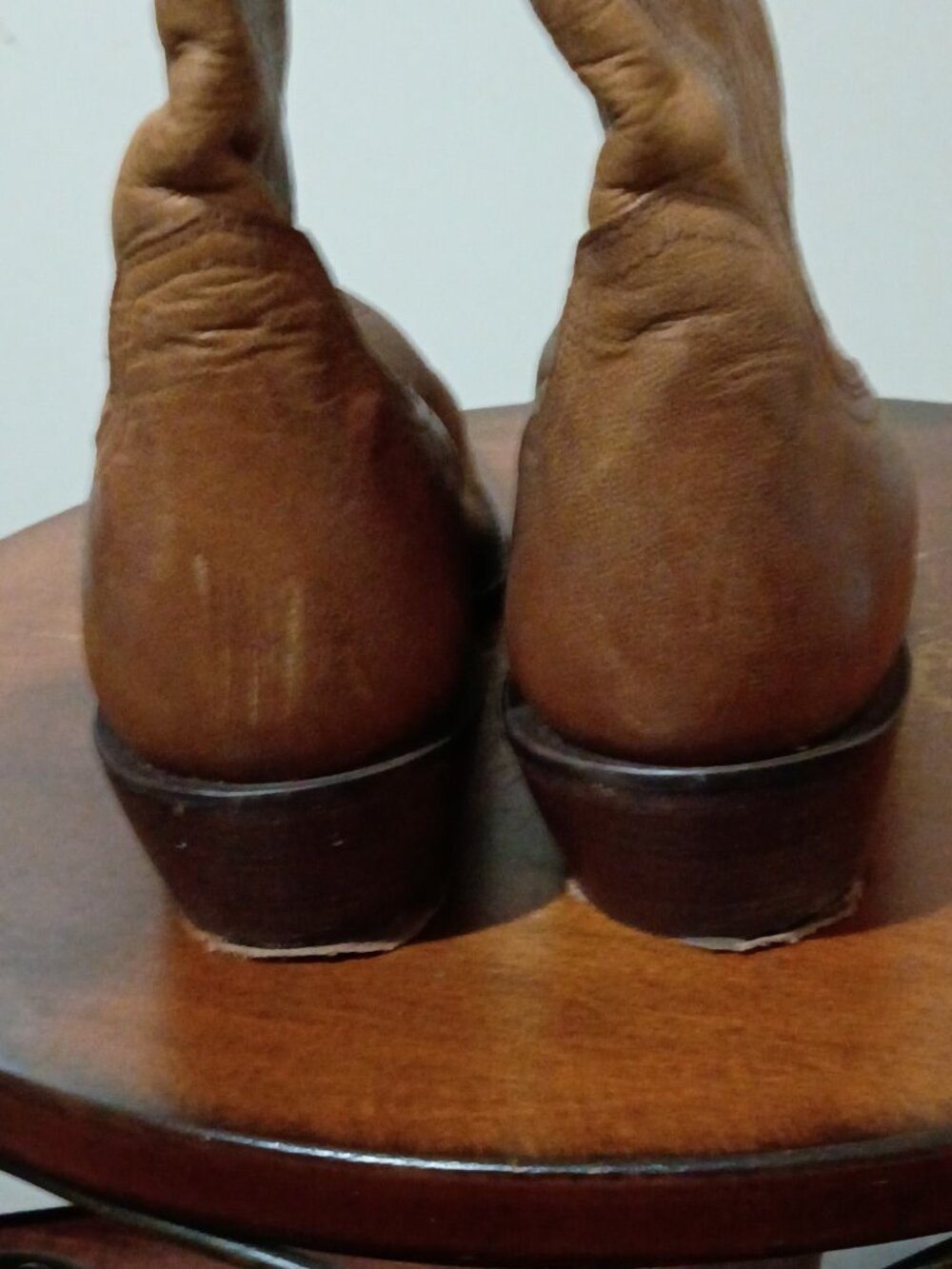 Charlie Horse Cowboy Boots Womens Size 7.5B Tan Leather 4508 Pointed Toe - Picture 10 of 14
